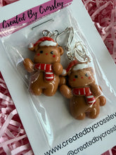 Load image into Gallery viewer, Chunky Festive Bear Clip On Earrings
