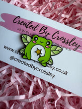 Load image into Gallery viewer, Fairy Frog Pin Badge
