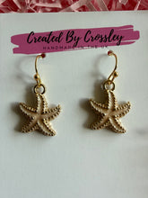 Load image into Gallery viewer, Pink Starfish Charm Earrings
