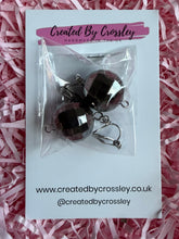 Load image into Gallery viewer, Black Disco Ball Clip On Earrings
