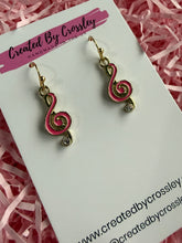 Load image into Gallery viewer, Treble Clef Charm Earrings
