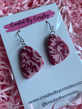 Load image into Gallery viewer, Pink Patterned Clay Earrings
