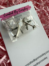 Load image into Gallery viewer, Airplane Clip On Earrings
