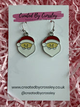 Load image into Gallery viewer, Santa Head Charm Earrings
