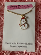 Load image into Gallery viewer, Christmas Snowman Charm Necklace
