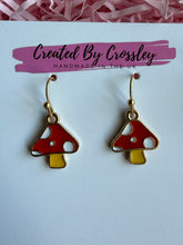 Load image into Gallery viewer, Mushroom Charm Earrings
