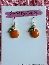 Load image into Gallery viewer, Orange Charm Earrings
