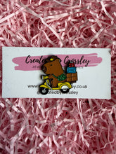 Load image into Gallery viewer, Delivery Scooter Capybara Pin Badge
