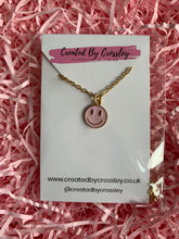 Load image into Gallery viewer, Light Pink Smiley Face Necklace
