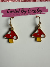 Load image into Gallery viewer, Mushroom Charm Earrings

