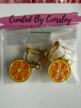 Load image into Gallery viewer, Orange Slice Clip On Earrings
