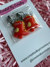 Load image into Gallery viewer, Dinosaur Clip On Earrings
