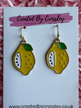 Load image into Gallery viewer, Lemon Charm Earrings
