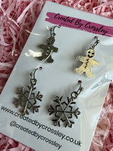 Load image into Gallery viewer, Gingerbread Snow Earring Duo
