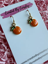 Load image into Gallery viewer, Orange Charm Earrings
