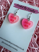 Load image into Gallery viewer, Glitter Heart Charm Earrings
