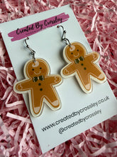 Load image into Gallery viewer, Gingerbread Man Charm Earrings
