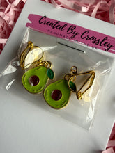Load image into Gallery viewer, Avocado Clip On Earrings
