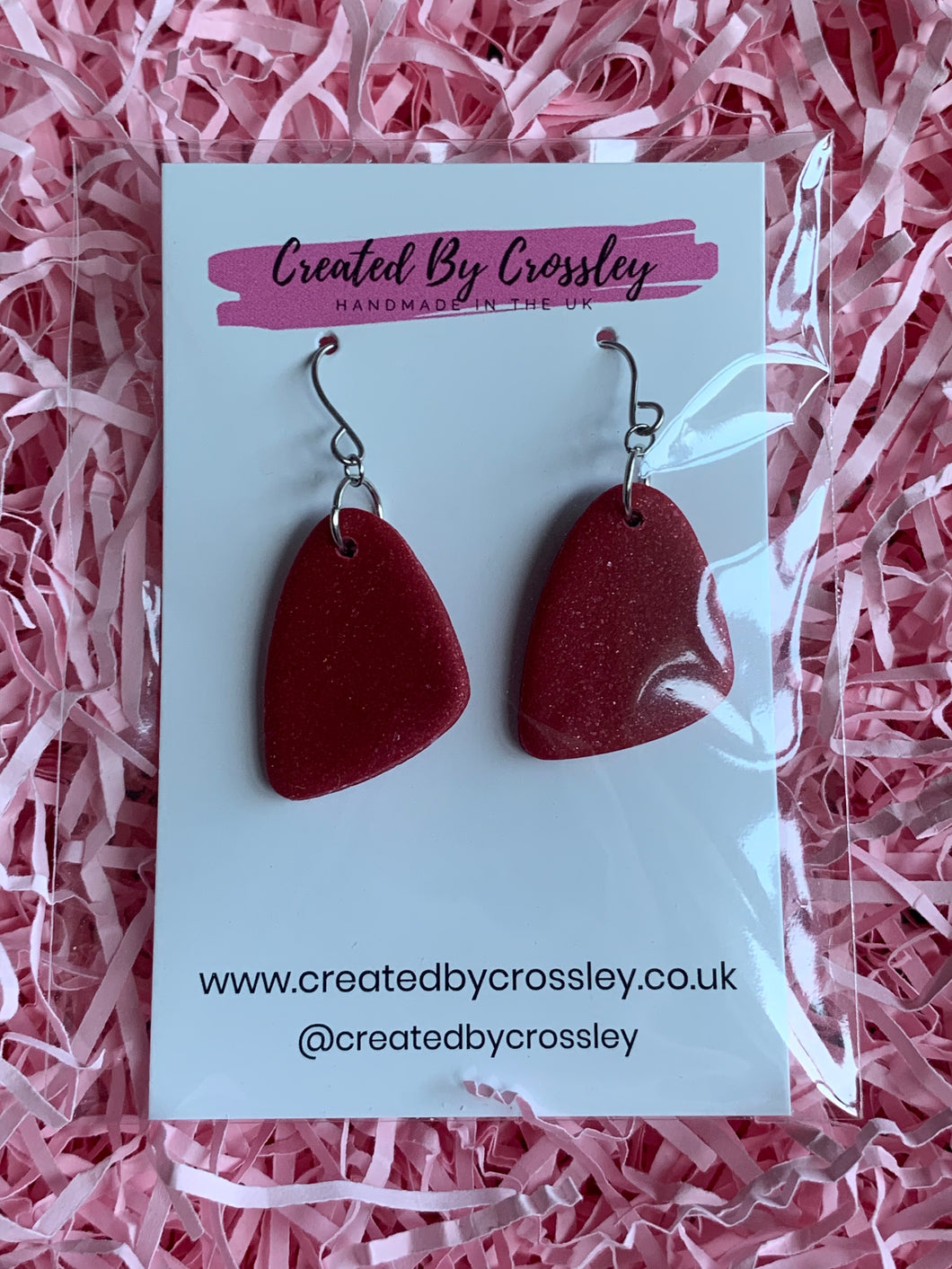 Simple Shimmer Clay Earrings