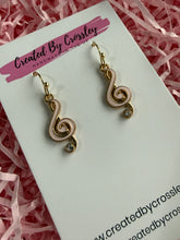 Load image into Gallery viewer, Treble Clef Charm Earrings
