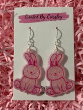 Load image into Gallery viewer, Pink Rabbit Resin Earrings
