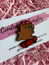 Load image into Gallery viewer, Skateboarding Capybara Pin Badge
