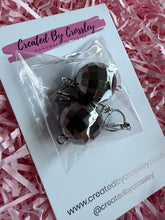 Load image into Gallery viewer, Black Disco Ball Clip On Earrings
