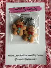Load image into Gallery viewer, Chunky Gingerbread Clip On Earrings
