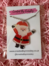 Load image into Gallery viewer, Large Santa Charm Necklace
