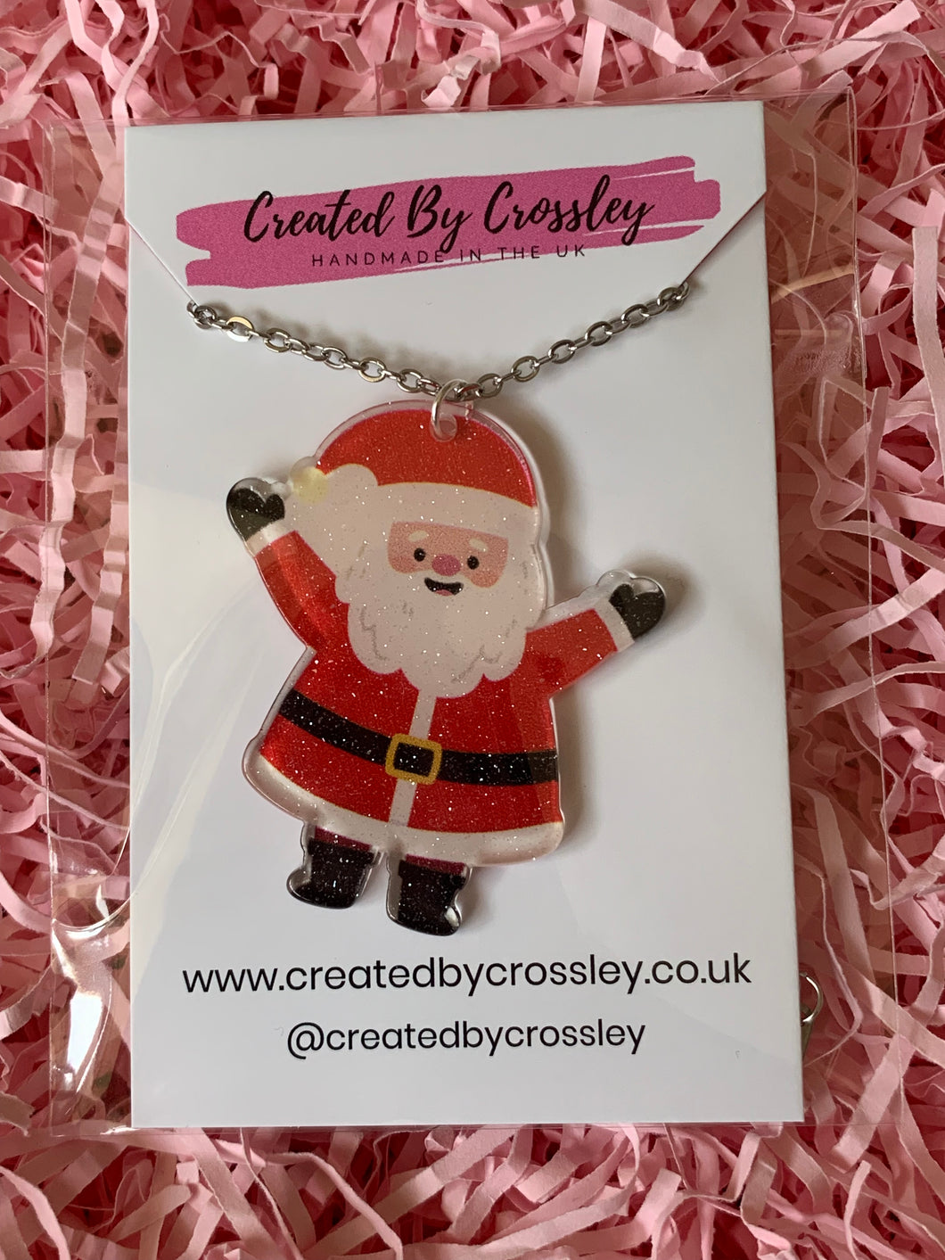 Large Santa Charm Necklace