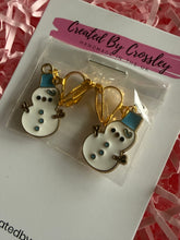 Load image into Gallery viewer, Snowman Clip On Earrings
