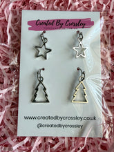 Load image into Gallery viewer, Star Tree Earring Duo
