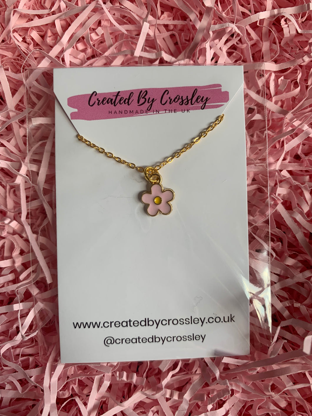 Mini Pink Flower Necklace