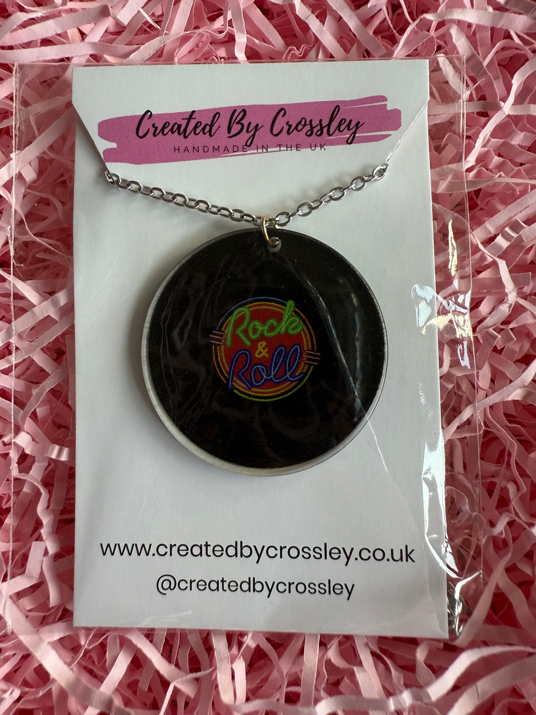 Record Charm Necklace