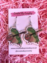 Load image into Gallery viewer, Guitar Frog Charm Earrings
