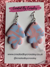 Load image into Gallery viewer, Pink Blue Clay Earrings
