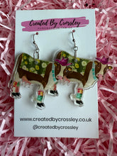 Load image into Gallery viewer, Cowboy Cow Charm Earrings
