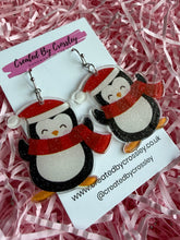 Load image into Gallery viewer, Large Penguin Charm Earrings

