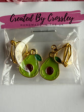 Load image into Gallery viewer, Avocado Clip On Earrings
