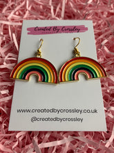 Load image into Gallery viewer, Large Rainbow Charm Earrings
