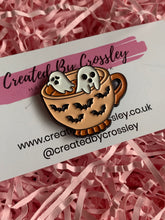 Load image into Gallery viewer, Spooky Teacup Pin Badge
