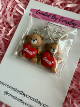 Load image into Gallery viewer, Smile Bear Clip On Earrings
