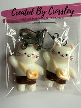 Load image into Gallery viewer, White Cat Clip On Earrings
