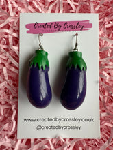 Load image into Gallery viewer, Aubergine Charm Earrings
