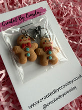 Load image into Gallery viewer, Chunky Gingerbread Clip On Earrings
