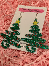 Load image into Gallery viewer, Large Christmas Tree Charm Earrings
