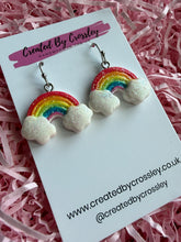 Load image into Gallery viewer, Glitter Rainbow Charm Earrings
