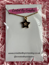Load image into Gallery viewer, Black Outline Star Charm Necklace
