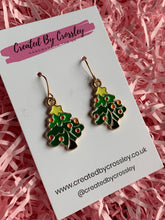 Load image into Gallery viewer, Christmas Tree Charm Earrings
