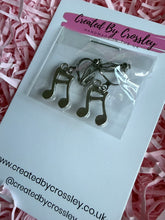 Load image into Gallery viewer, Music Notes Clip On Earrings
